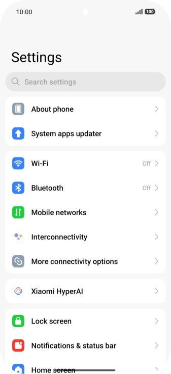 Press Mobile networks.