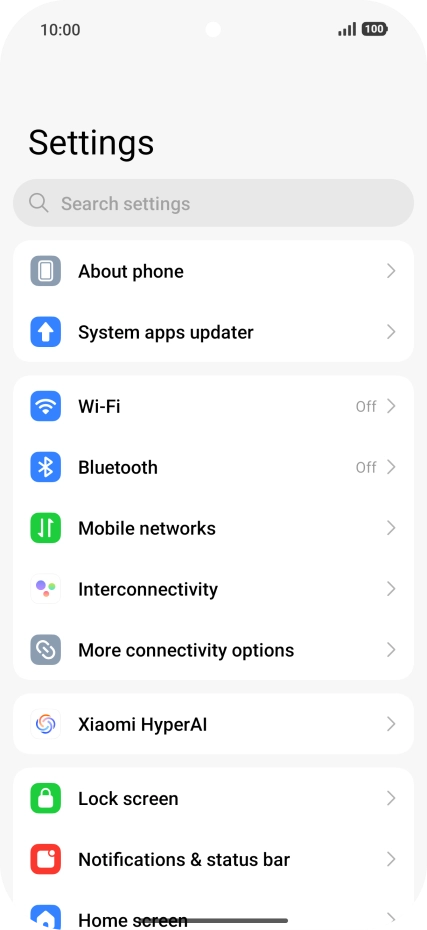Press Mobile networks.