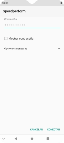 Introduce la contraseña de la red wifi y pulsa CONECTAR. Introduce la contraseña de la red wifi y pulsa CONECTAR.