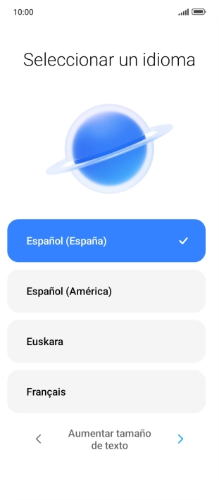 Pulsa el idioma deseado. Pulsa el idioma deseado.