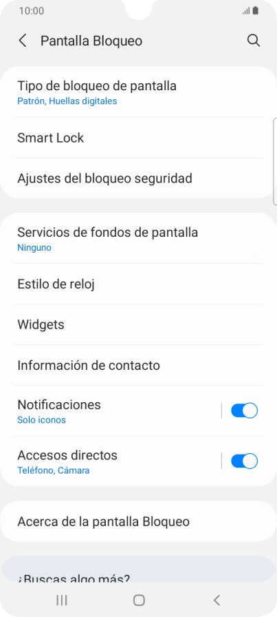 Pulsa Tipo de bloqueo de pantalla e introduce el código de seguridad extra que has creado anteriormente. Pulsa Tipo de bloqueo de pantalla e introduce el código de seguridad extra que has creado anteriormente.