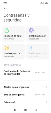 Pulsa Desbloqueo con huella dactilar. Pulsa Desbloqueo con huella dactilar.
