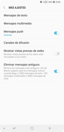 Pulsa Mensajes de texto. Pulsa Mensajes de texto.