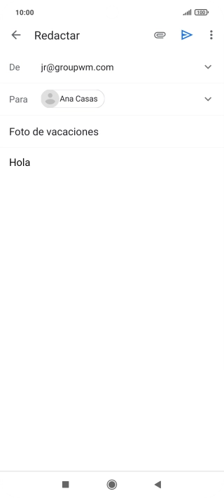 Pulsa el icono de anexos. Pulsa el icono de anexos.