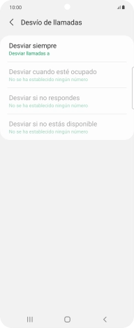 Pulsa el tipo de desvío deseado. Pulsa el tipo de desvío deseado.