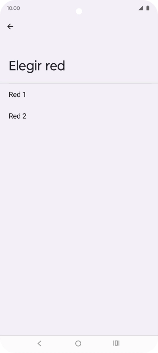 Pulsa la red deseada. Pulsa la red deseada.