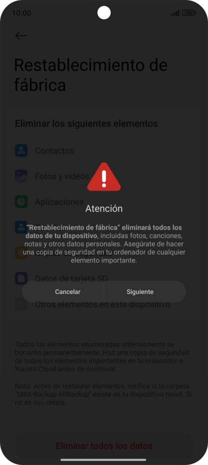 Pulsa Siguiente.