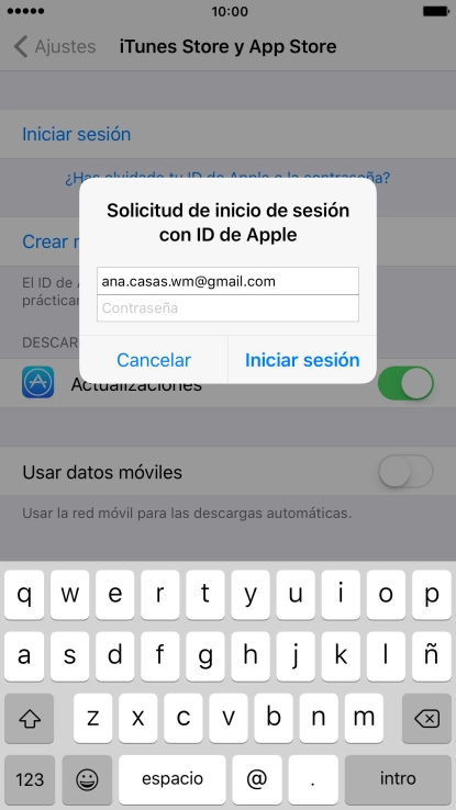Pulsa Contraseña e introduce la contraseña de tu ID de Apple. Pulsa Contraseña e introduce la contraseña de tu ID de Apple.