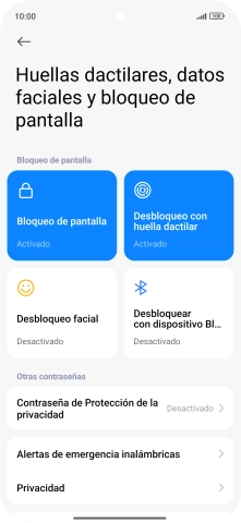 Pulsa Bloqueo de pantalla. Pulsa Bloqueo de pantalla.