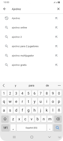 Introduce el nombre del tema o de la app y pulsa el icono de búsqueda. Introduce el nombre del tema o de la app y pulsa el icono de búsqueda.