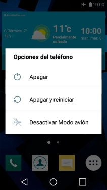 Pulsa Desactivar Modo avión para desactivar la función.