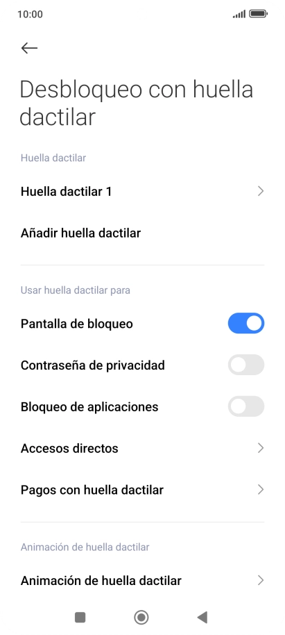 Pulsa el indicador junto a los ajustes deseados para activarlos o desactivarlos. Pulsa el indicador junto a los ajustes deseados para activarlos o desactivarlos.