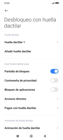 Pulsa el indicador junto a los ajustes deseados para activarlos o desactivarlos. Pulsa el indicador junto a los ajustes deseados para activarlos o desactivarlos.