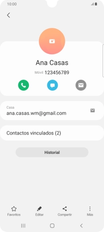 Pulsa el icono de realizar llamadas.