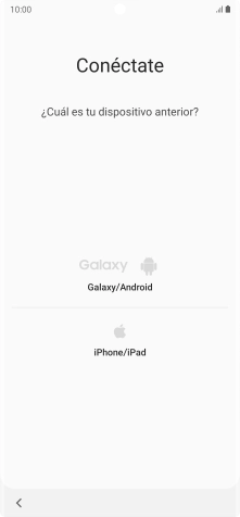 Pulsa el ajuste deseado y sigue las instrucciones de la pantalla para transferir el contenido del otro teléfono. Pulsa el ajuste deseado y sigue las instrucciones de la pantalla para transferir el contenido del otro teléfono.