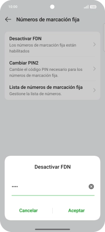 Introduce el código PIN2 y pulsa Aceptar. Introduce el código PIN2 y pulsa Aceptar.
