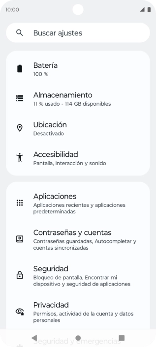 Pulsa Contraseñas y cuentas.