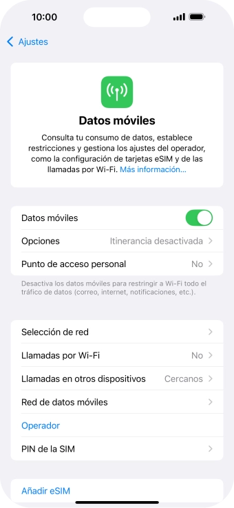 Pulsa Opciones.