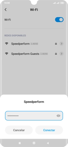 Introduce la contraseña de la red wifi y pulsa Conectar. Introduce la contraseña de la red wifi y pulsa Conectar.