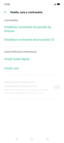 Pulsa Añadir huella digital. Pulsa Añadir huella digital.
