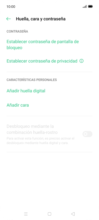 Pulsa Añadir huella digital. Pulsa Añadir huella digital.
