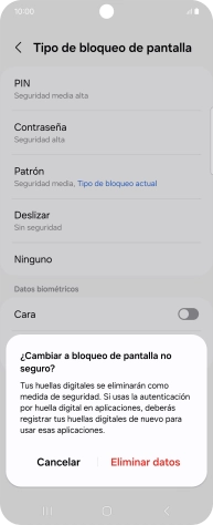 Pulsa Eliminar datos. Pulsa Eliminar datos.