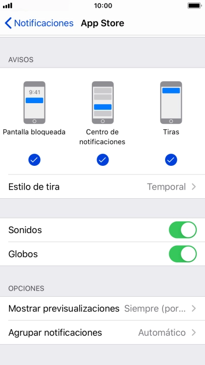 Pulsa Agrupar notificaciones. Pulsa Agrupar notificaciones.