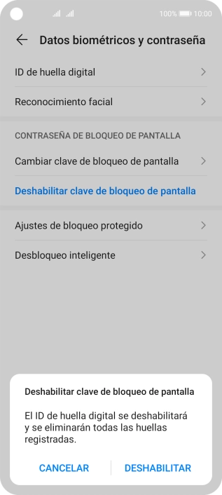 Introduce el código de seguridad extra que has creado anteriormente y pulsa DESHABILITAR. Introduce el código de seguridad extra que has creado anteriormente y pulsa DESHABILITAR.