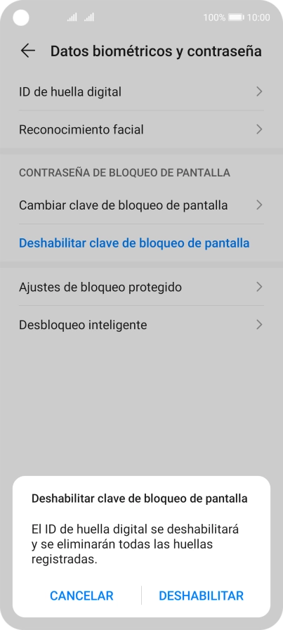 Introduce el código de seguridad extra que has creado anteriormente y pulsa DESHABILITAR. Introduce el código de seguridad extra que has creado anteriormente y pulsa DESHABILITAR.