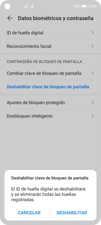 Introduce el código de seguridad extra que has creado anteriormente y pulsa DESHABILITAR. Introduce el código de seguridad extra que has creado anteriormente y pulsa DESHABILITAR.