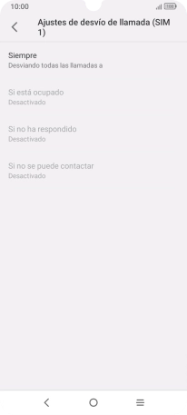 Pulsa el tipo de desvío deseado. Pulsa el tipo de desvío deseado.