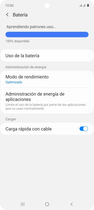Pulsa Modo de rendimiento.