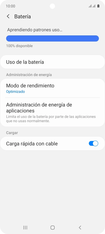 Pulsa Modo de rendimiento.