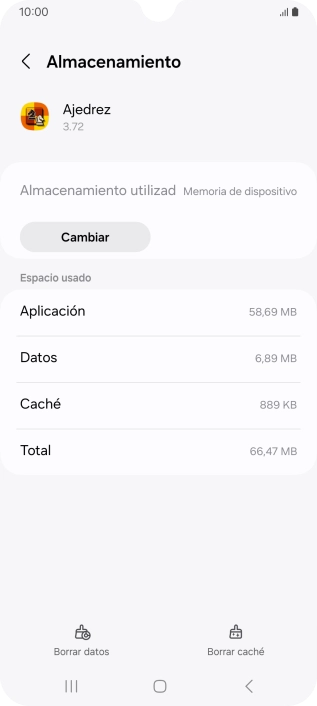 Pulsa Borrar caché.