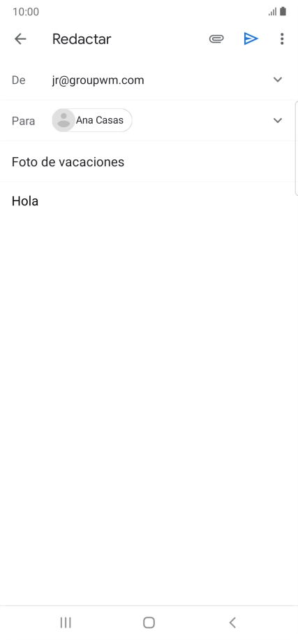 Pulsa el icono de anexos. Pulsa el icono de anexos.