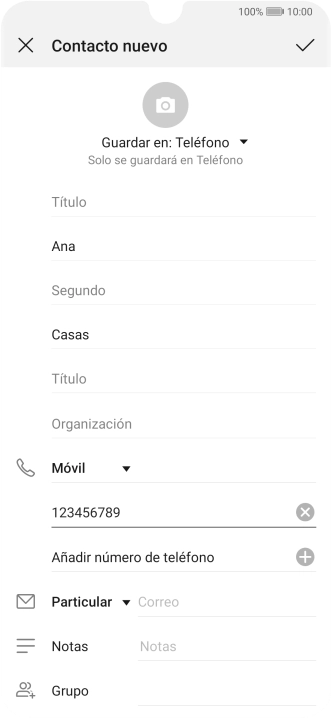 Pulsa el icono de aceptar. Pulsa el icono de aceptar.