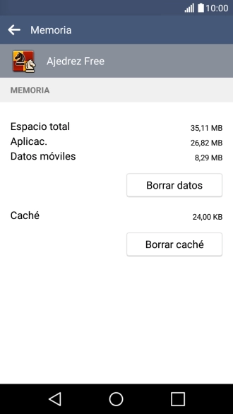 Pulsa Borrar caché.
