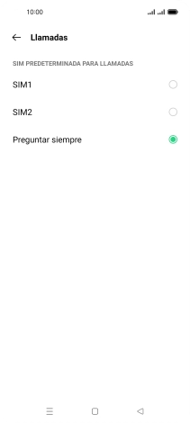Pulsa el ajuste deseado. Pulsa el ajuste deseado.