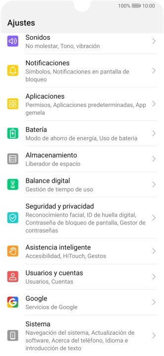 Pulsa Usuarios y cuentas.