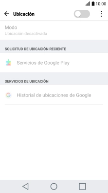 Pulsa el indicador para activar o desactivar la función.