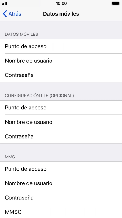 Pulsa Punto de acceso e introduce airtelwap.es. Pulsa Punto de acceso e introduce airtelwap.es.
