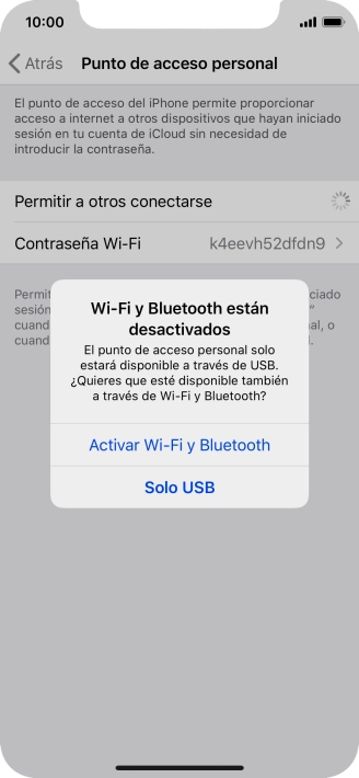 Si el wifi está desactivado, pulsa Activar Wi-Fi y Bluetooth. Si el wifi está desactivado, pulsa Activar Wi-Fi y Bluetooth.