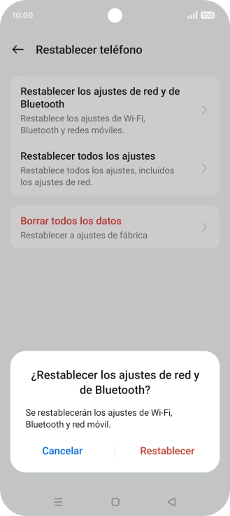 Pulsa Restablecer. Pulsa Restablecer.