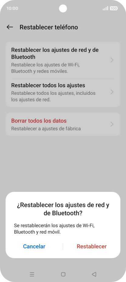 Pulsa Restablecer. Pulsa Restablecer.