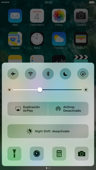Pulsa el icono de modo de avión para activar o desactivar la función. Pulsa el icono de modo de avión para activar o desactivar la función.