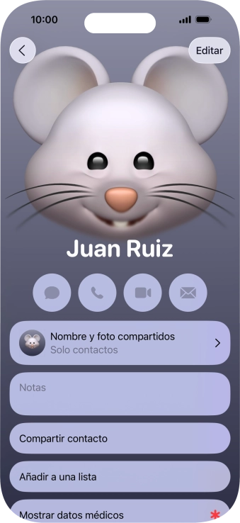 Desliza el dedo hacia arriba desde la parte inferior de la pantalla para terminar y volver a la pantalla de inicio.