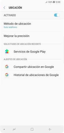 Pulsa Método de ubicación. Pulsa Método de ubicación.
