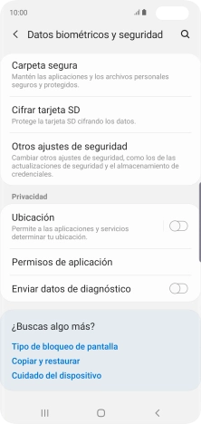 Pulsa Otros ajustes de seguridad. Pulsa Otros ajustes de seguridad.