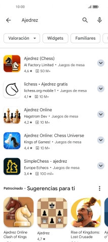 Pulsa la app deseada.