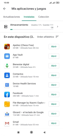 Pulsa la app deseada.
